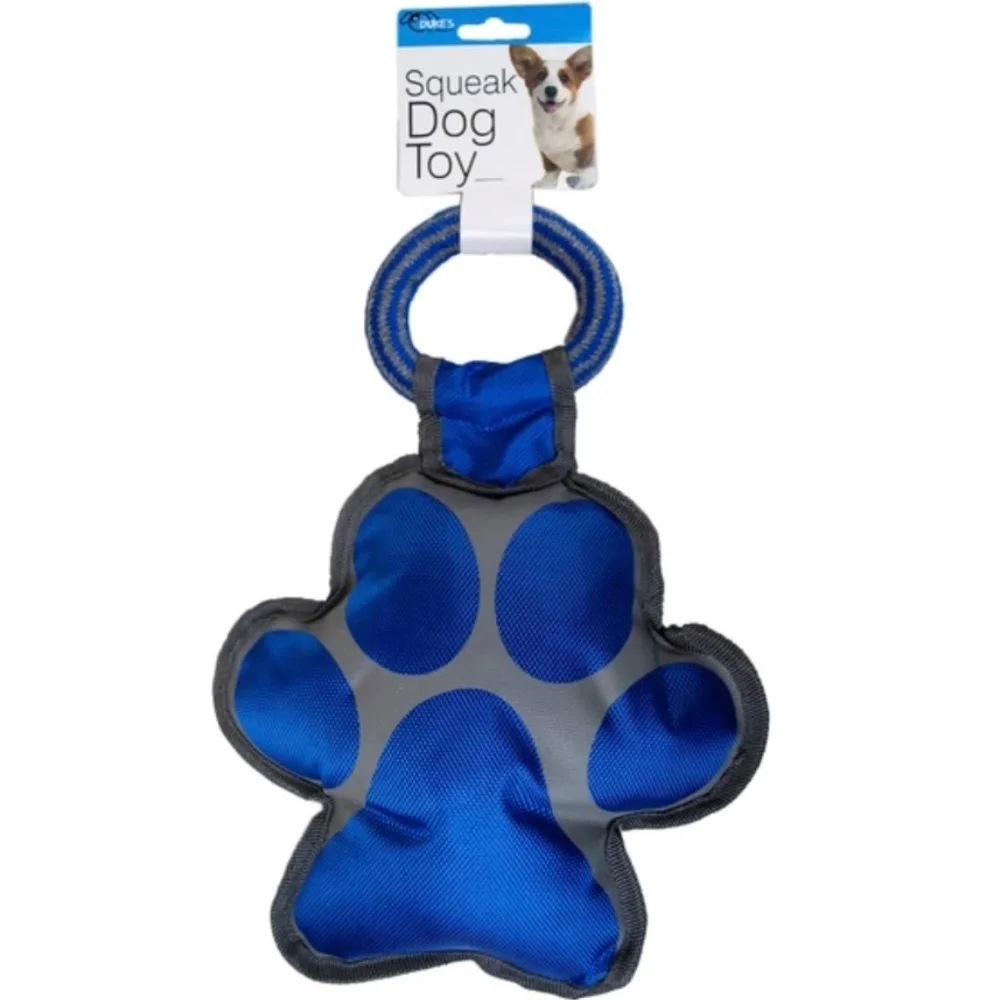 NWT! Squeak Paw Print Shaped Dog Toy in 2 Colors! You Pick One!
